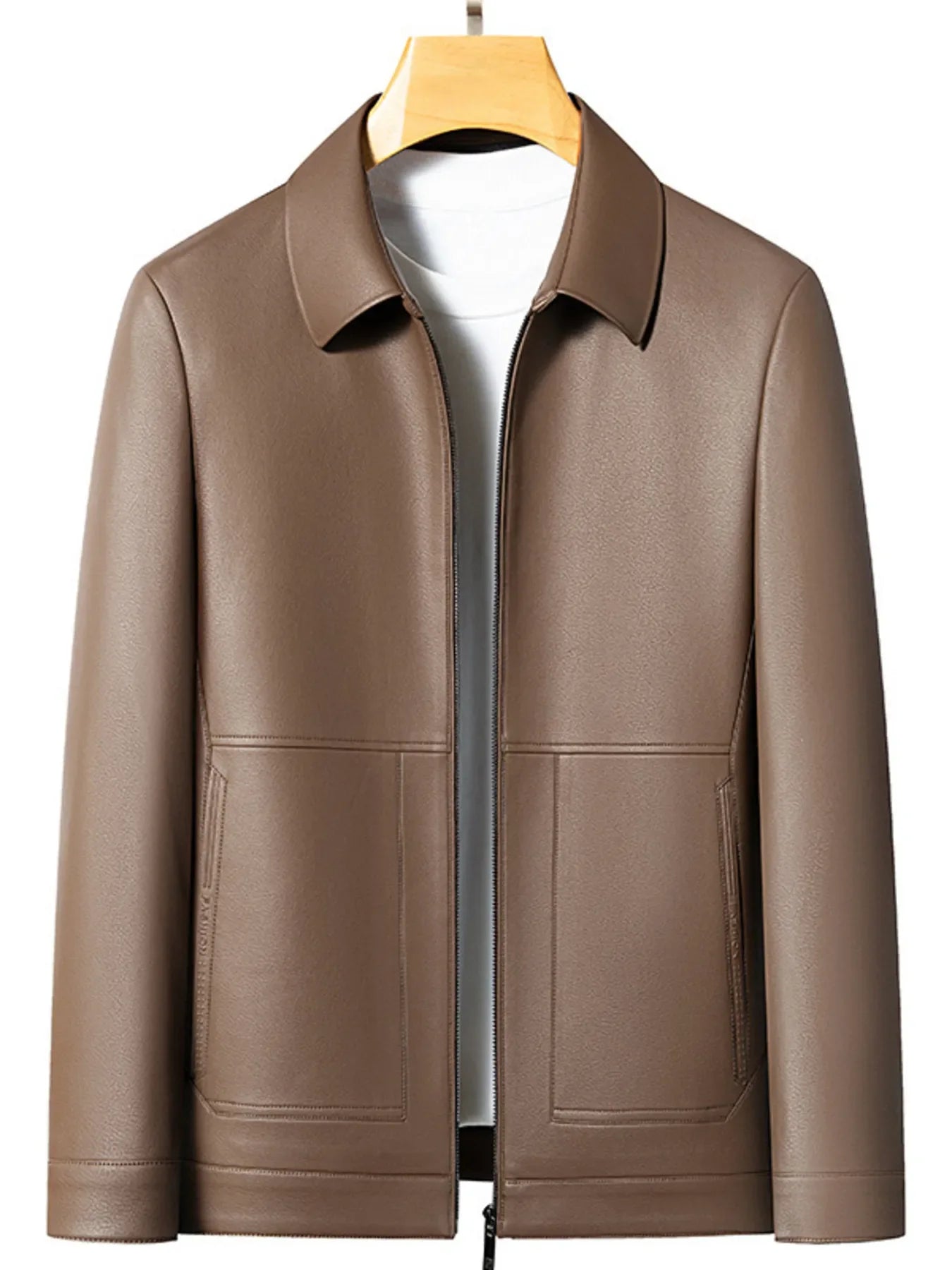 Men's Plus Size Zip Up Long Sleeve Jacket