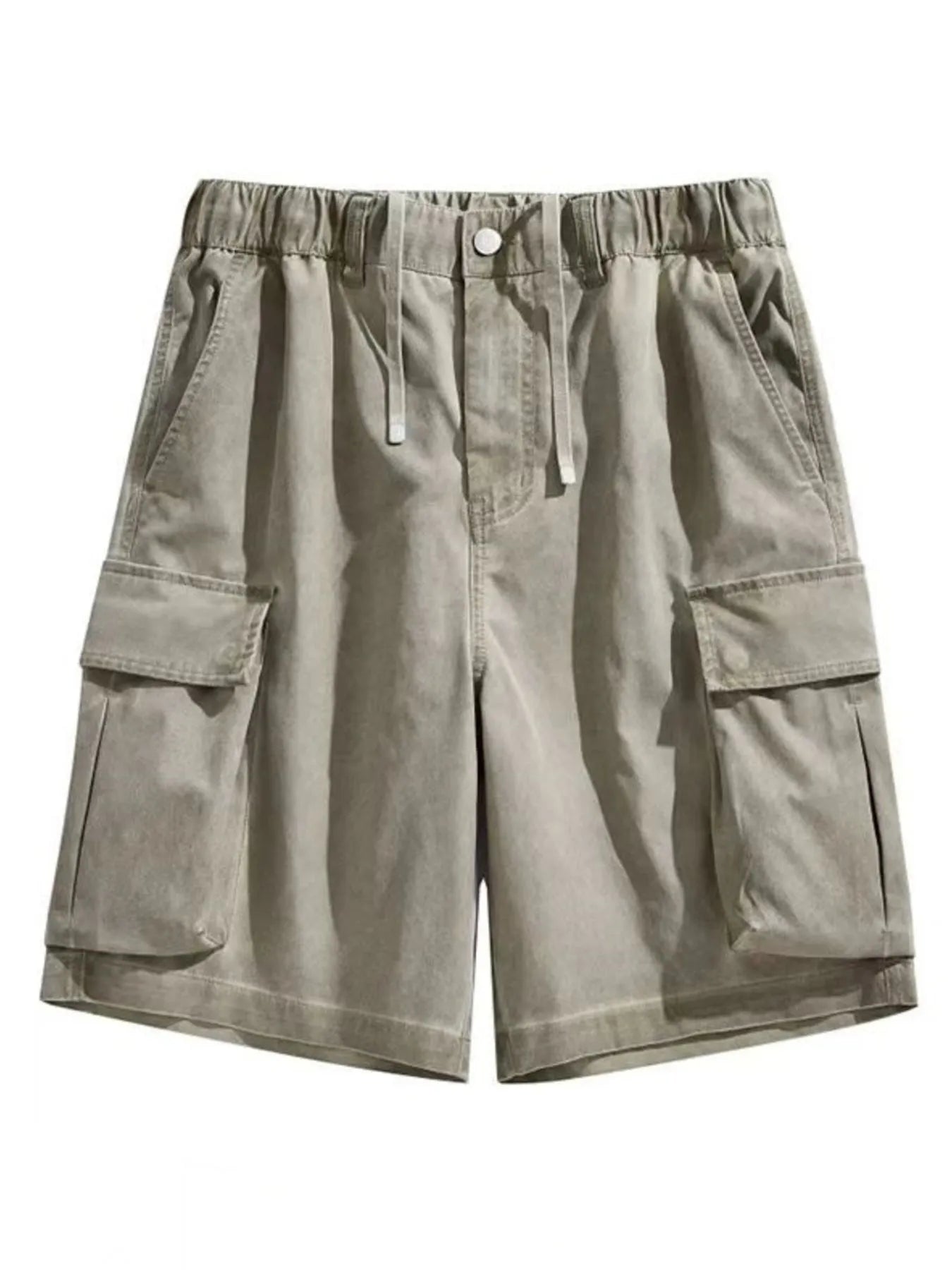 Men's Elastic Waistband Cargo Shorts