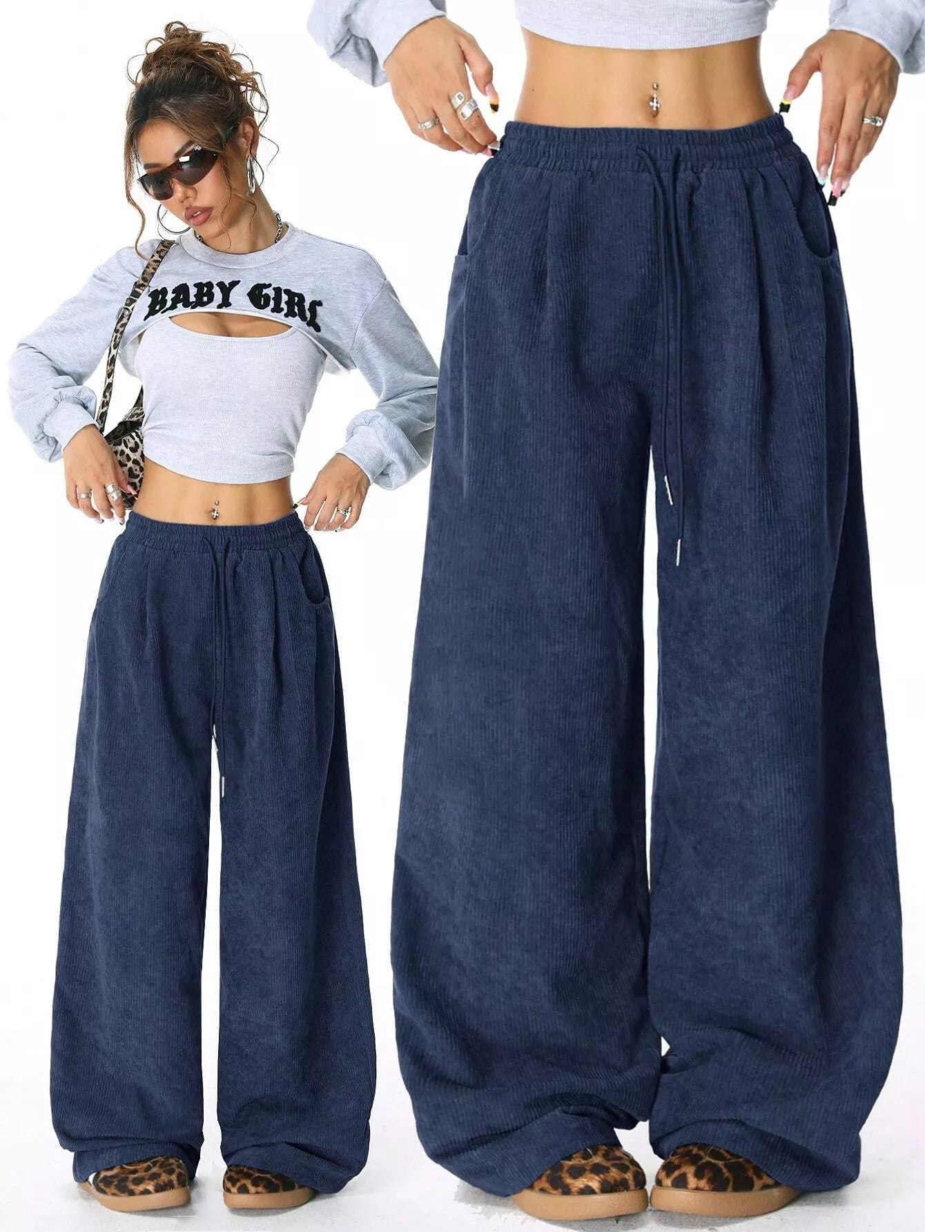 Corduroy Wide Leg Pants