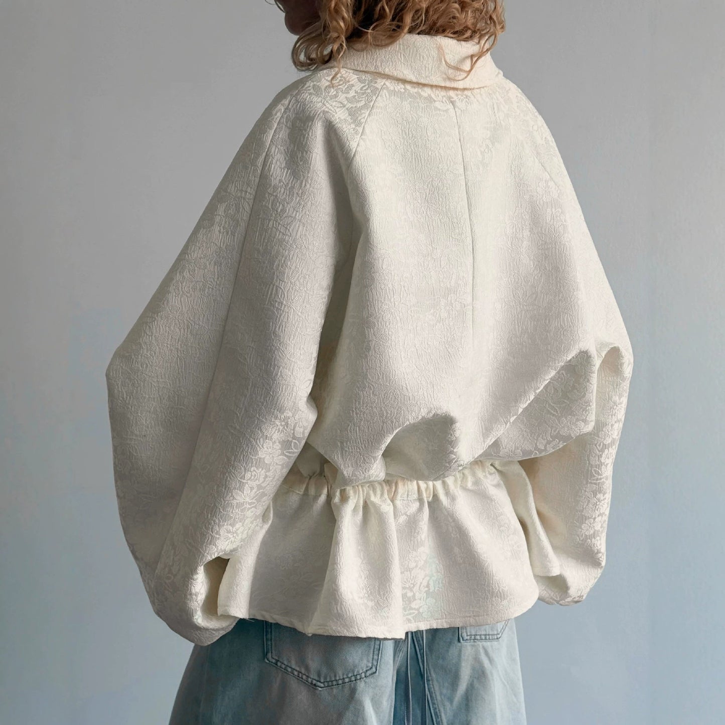 Long Sleeve Zip-Up Cropped Jacket with Turn-Down Collar
