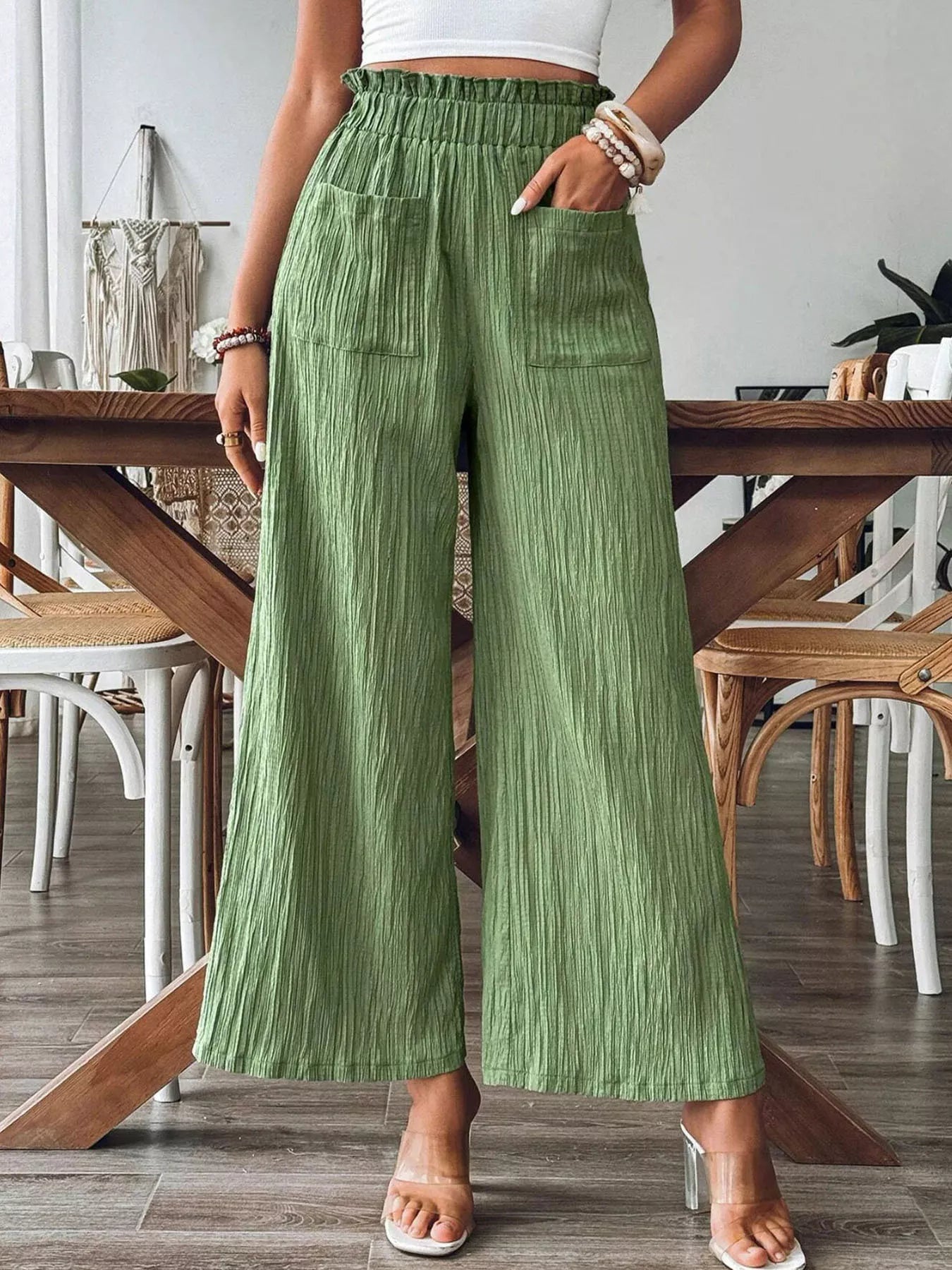 High-Waisted Wide Leg Pants