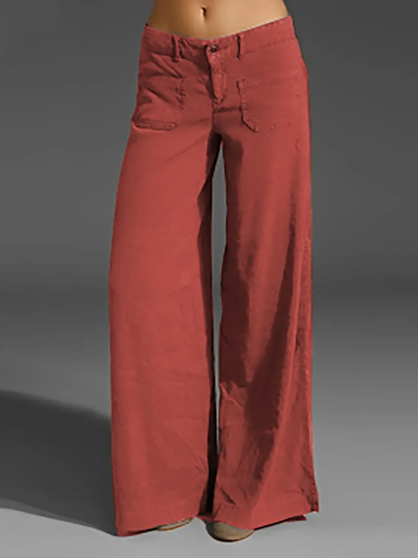 Full Size Wide Leg Pants with Pockets Plus Size