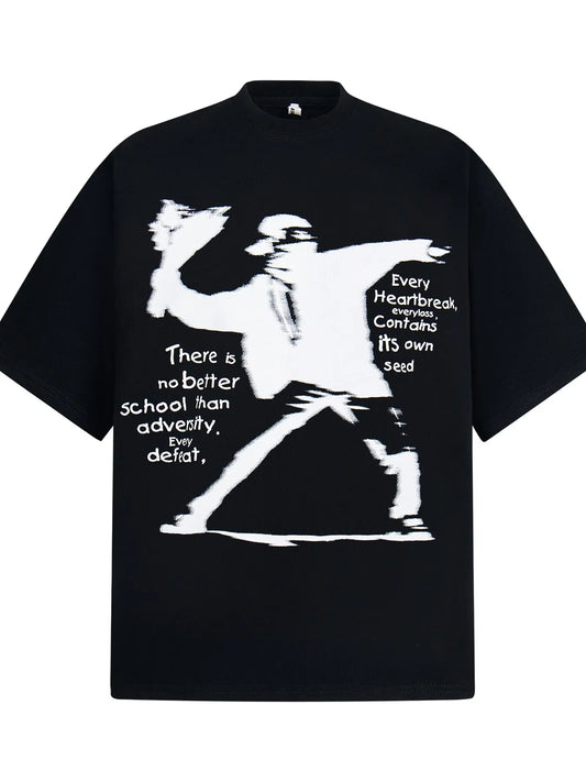 Men's Graphic Mock Neck Short Sleeve T-Shirt