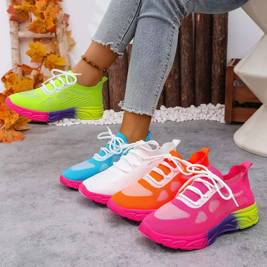 Lace Up Round Toe Sneakers