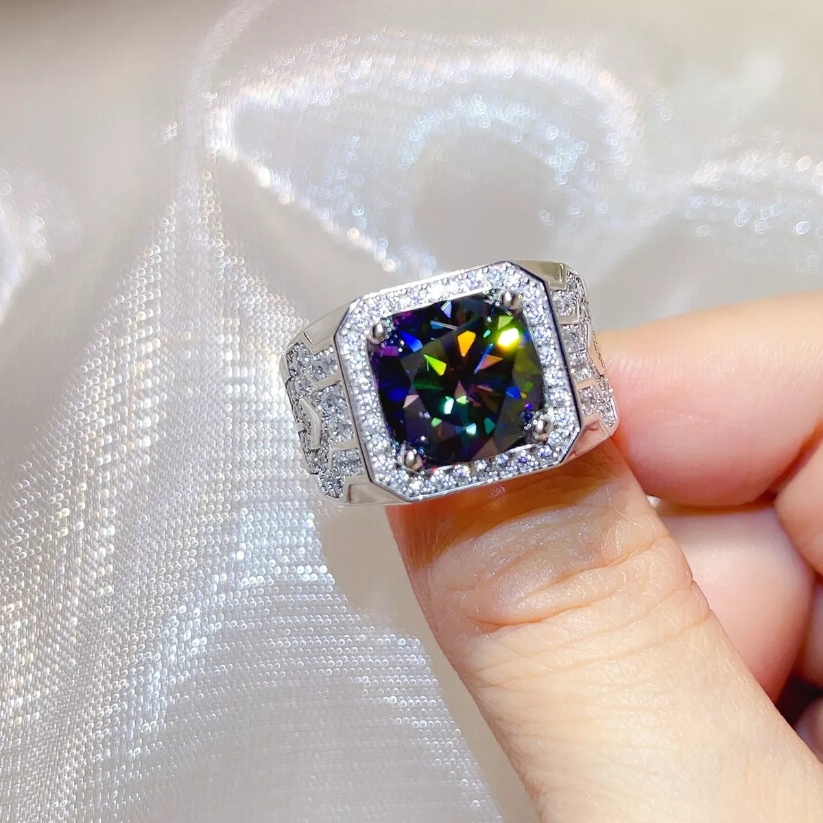 5 Carat 925 Sterling Silver Moissanite Ring