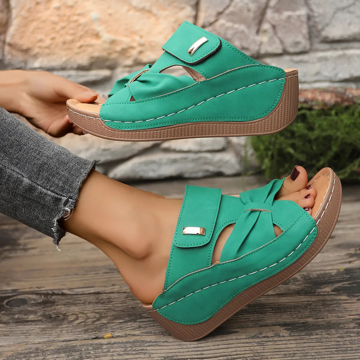 Open Toe Wedge Sandals