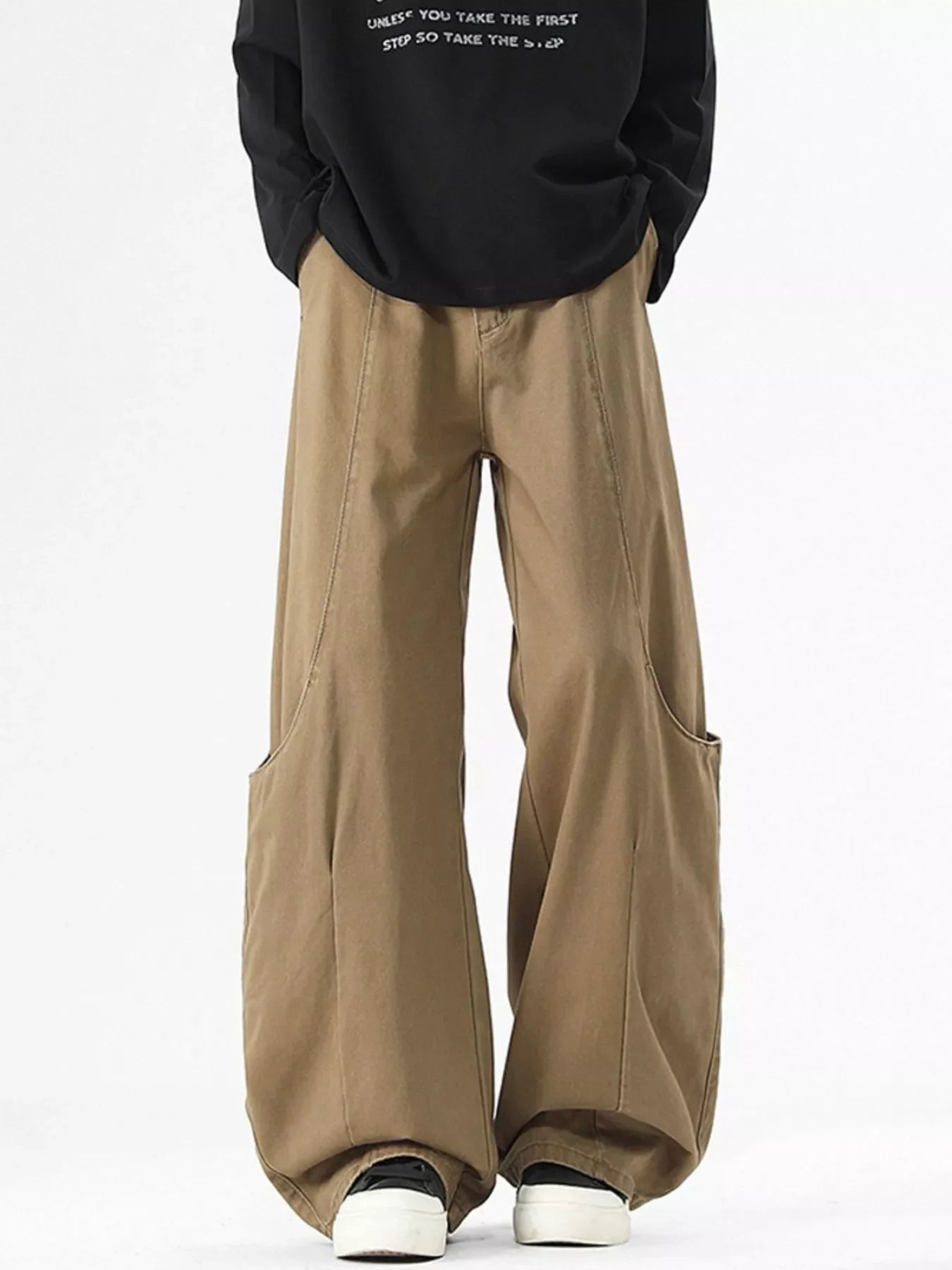 Men's Wide Leg Casual Cargo Pants