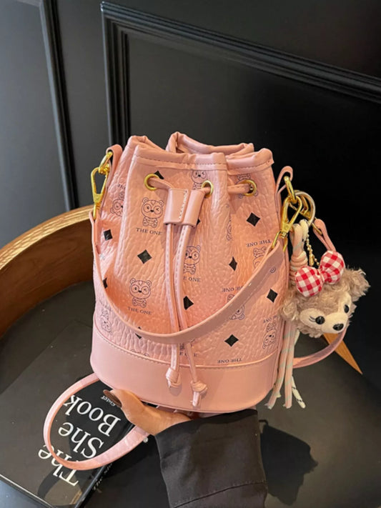 Drawstring Bucket Crossbody Bag