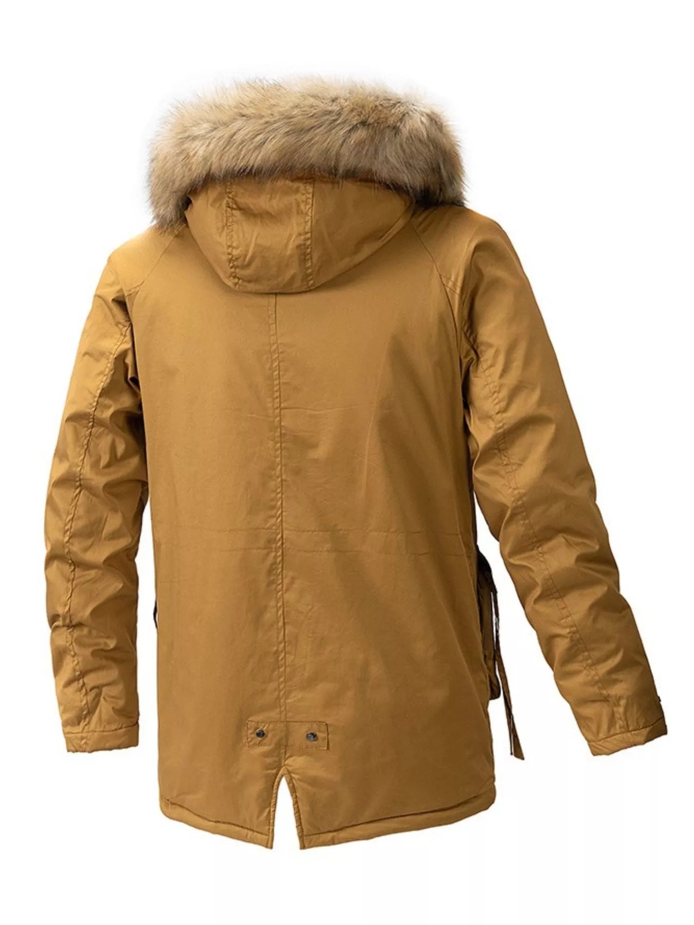 Men's Plus Size Fur Hooded Winter Parka Coat