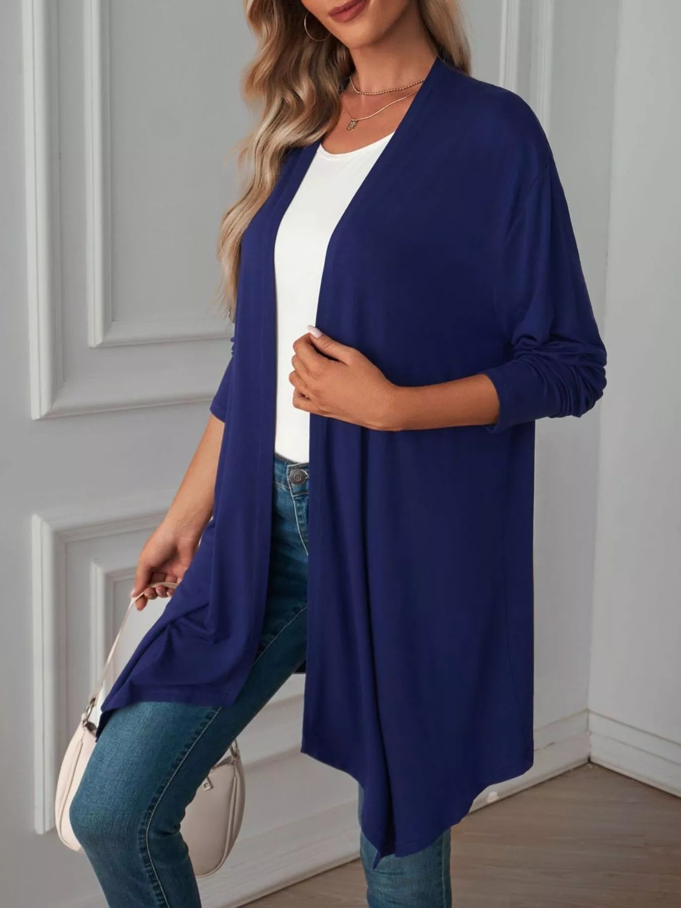 Lightweight Open Front Cardigan