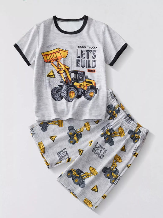 Children's Dozer Truck Tee and Shorts Set