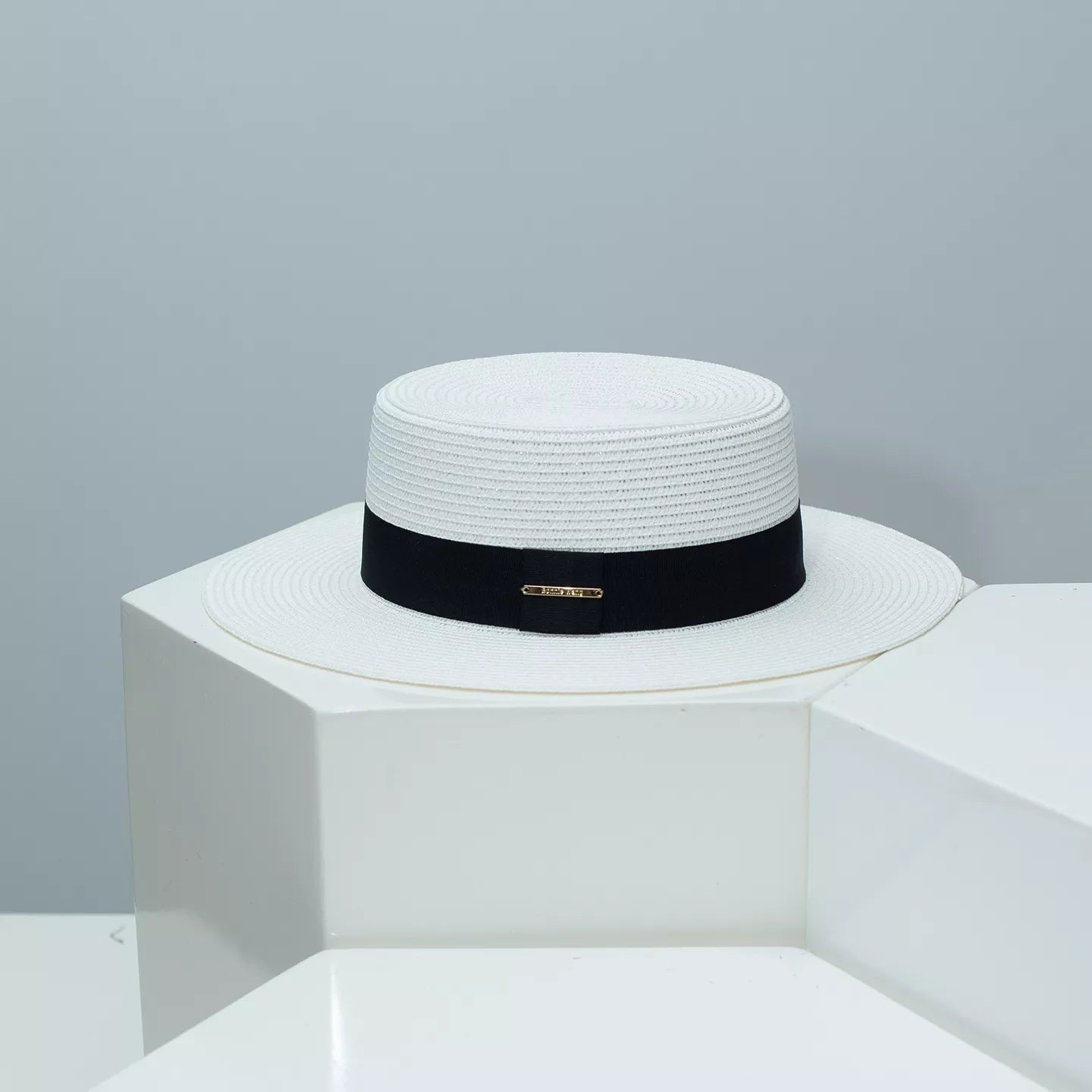 Straw Boater Hat with Band
