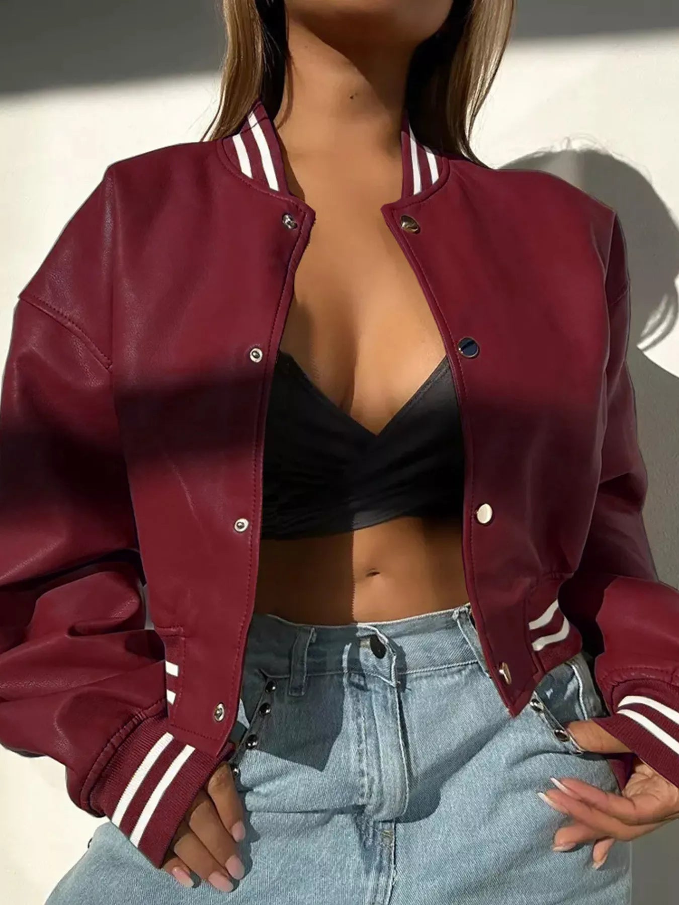 Snap Down Long Sleeve Jacket