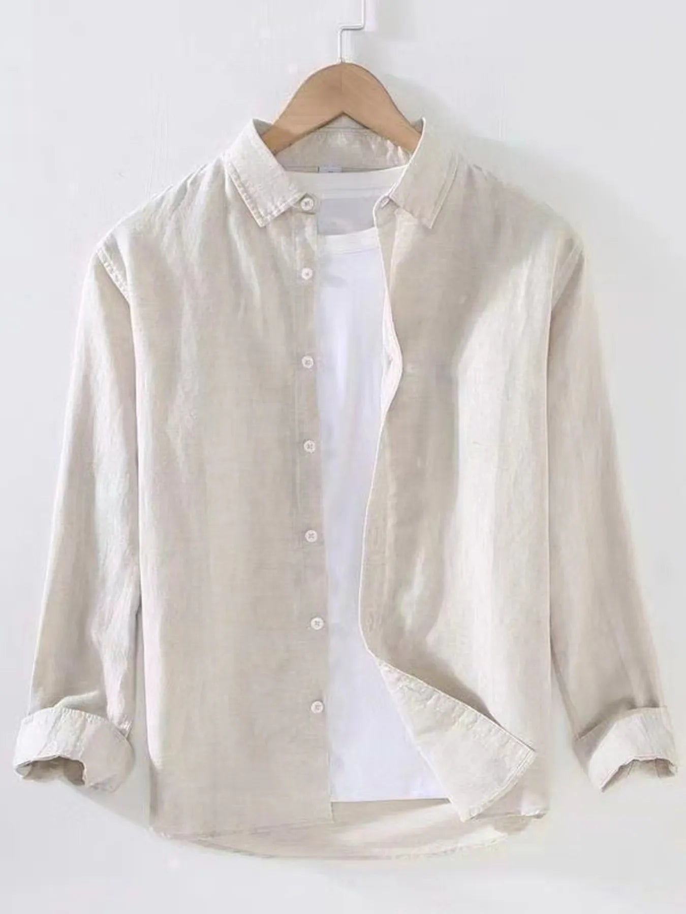 Men's Full Size Button Up Long Sleeve Shirt Plus Size