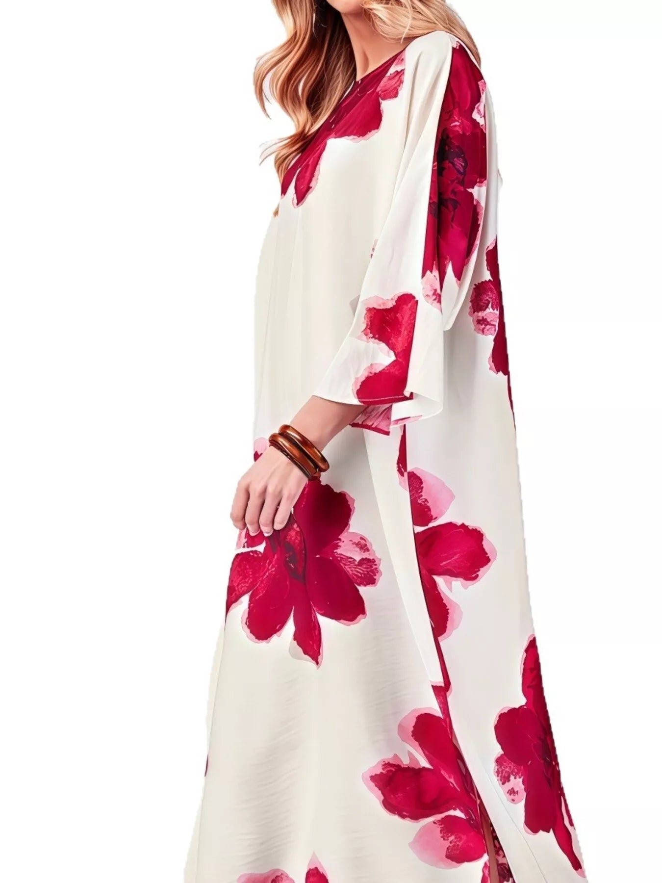 Floral Print Round Neck Dress