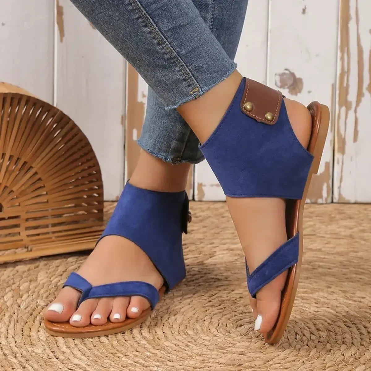 Casual Ankle Strap Flat Sandals