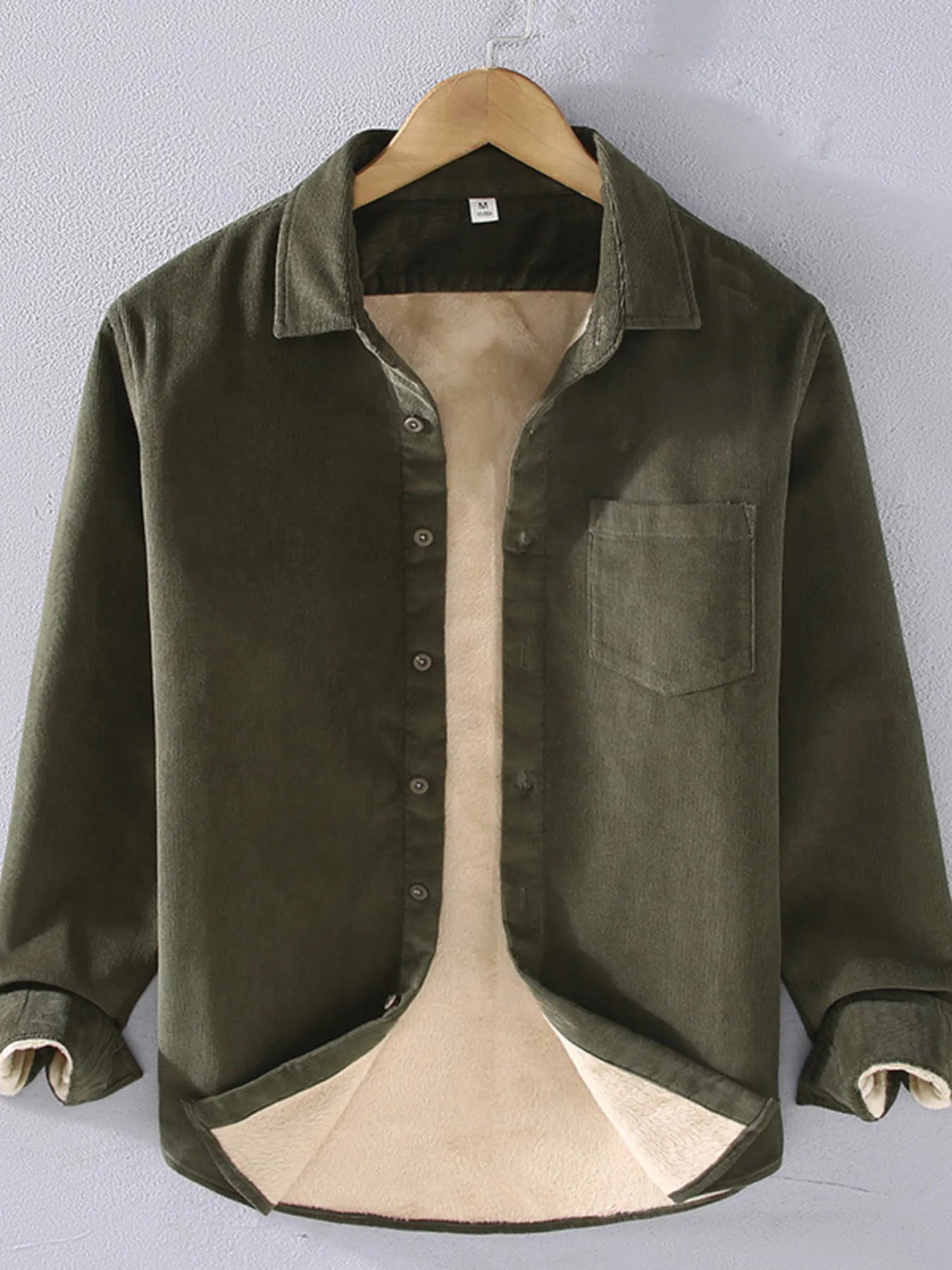 Men's Plus Size Button Up Long Sleeve Shirt