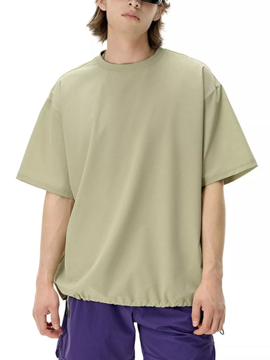 Men's Drawstring Hem Quick-Dry T-Shirt