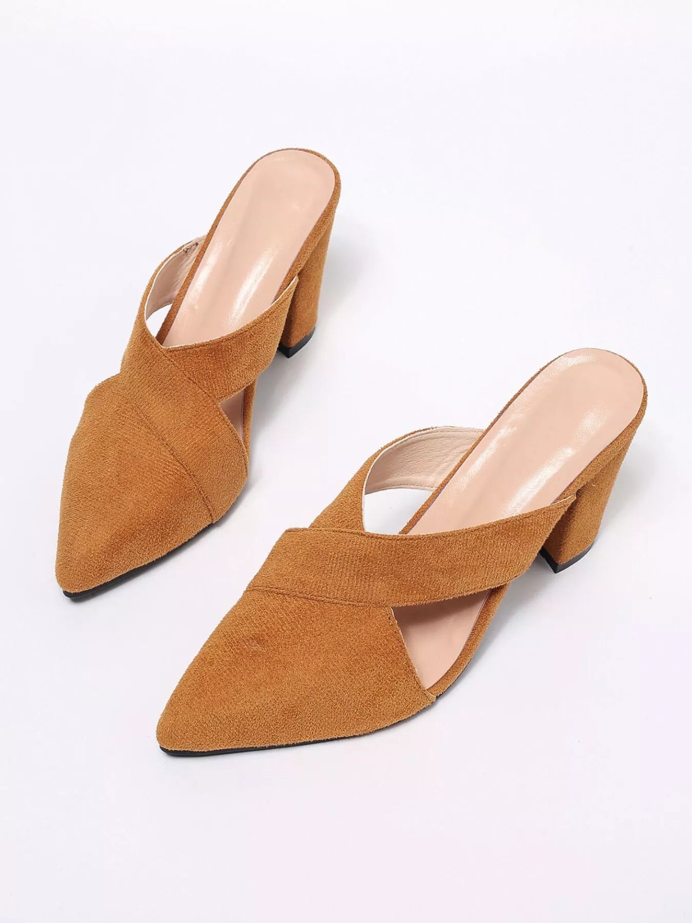 Point Toe Block Heels Sandals