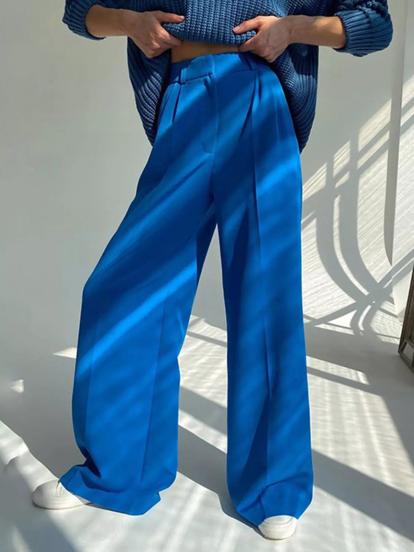 Wide Leg Pleated Pants
