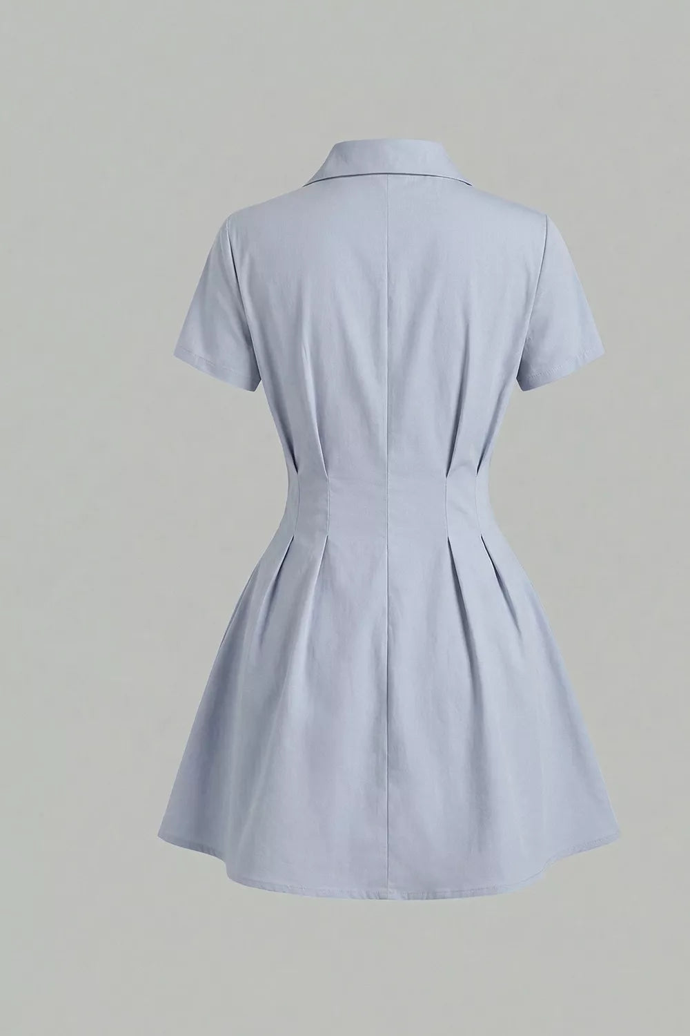 Button Up Short Sleeve Shirt Dress