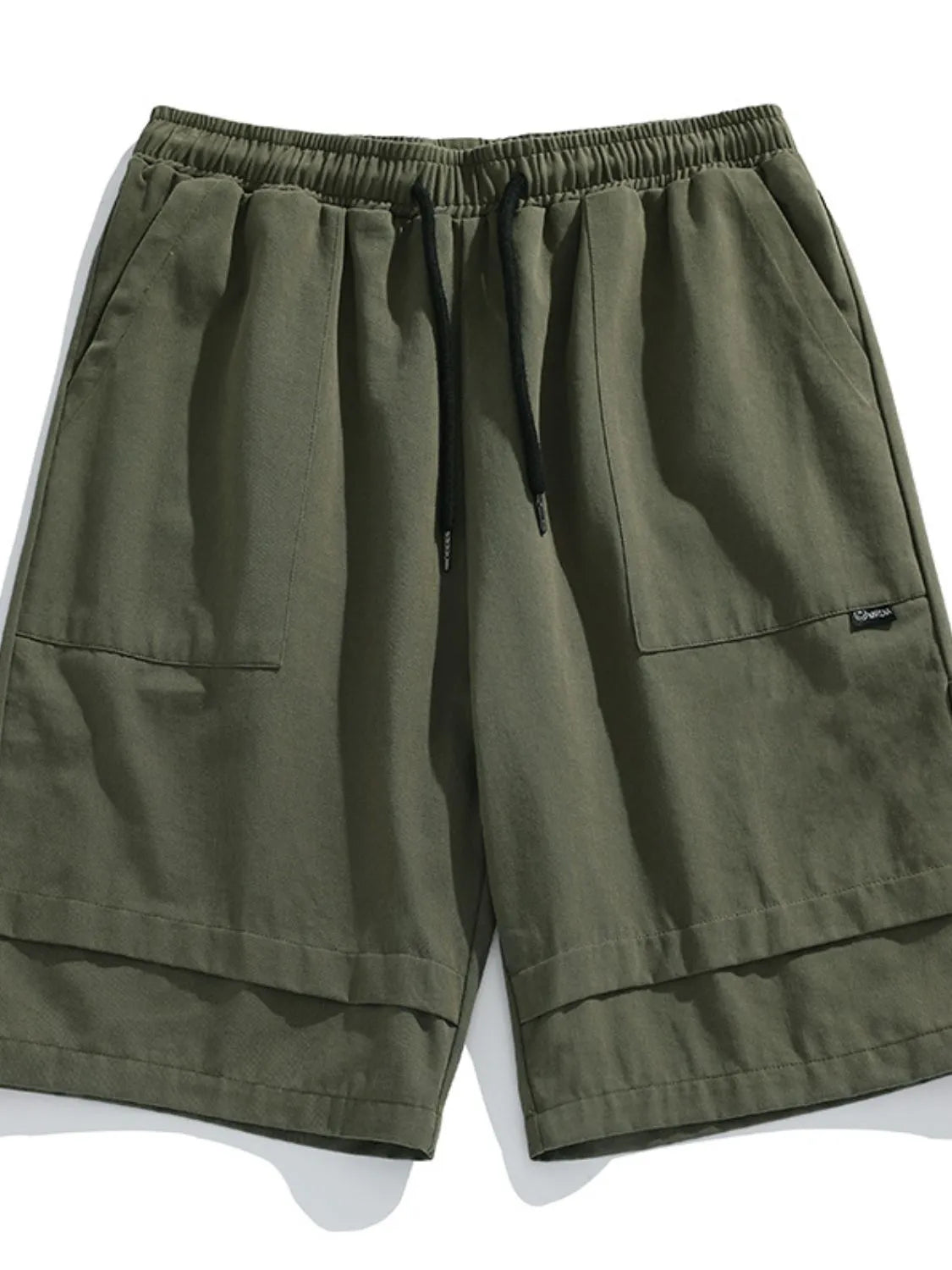 Men's Plus Size Drawstring Shorts with Pockets
