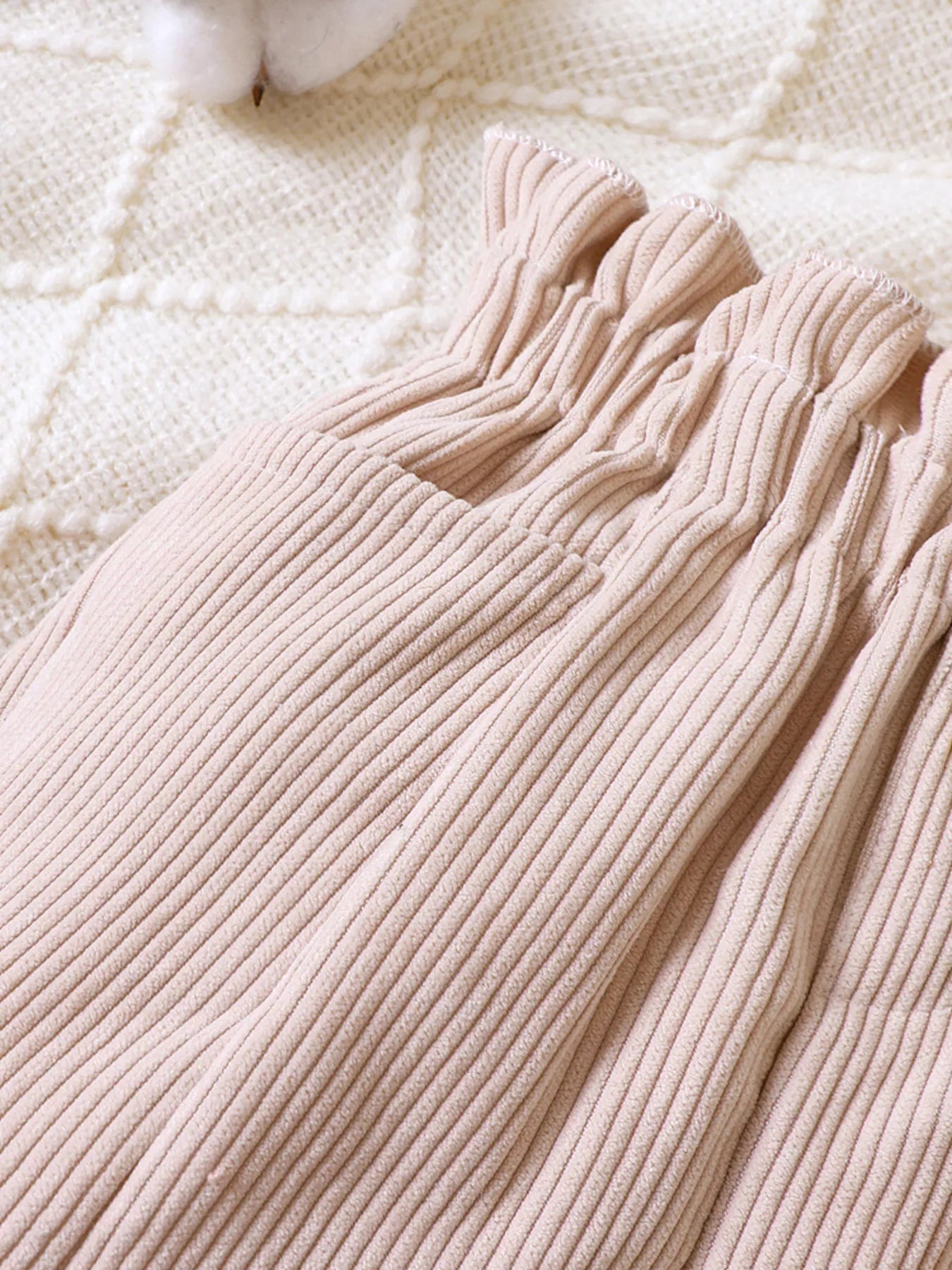 Children's Ruffled Hem Corduroy Pants