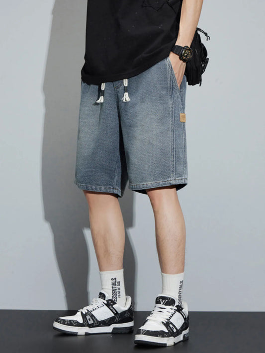 Men's Full Size Casual Loose Fit Denim Shorts Plus Size