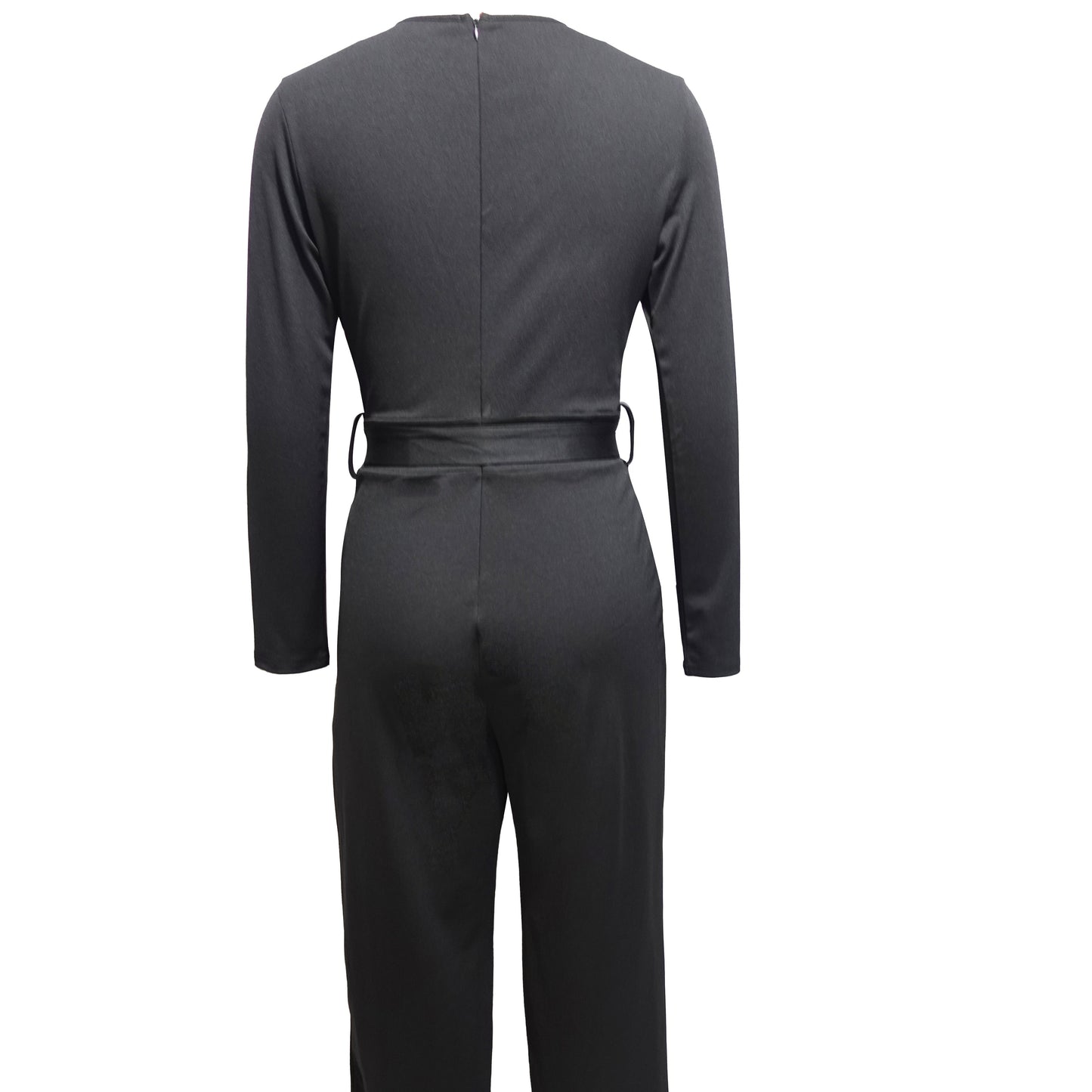 Ladies' Fashionable Slim Fit Sexy V-neck Long Sleeved Slimming Jumpsuit