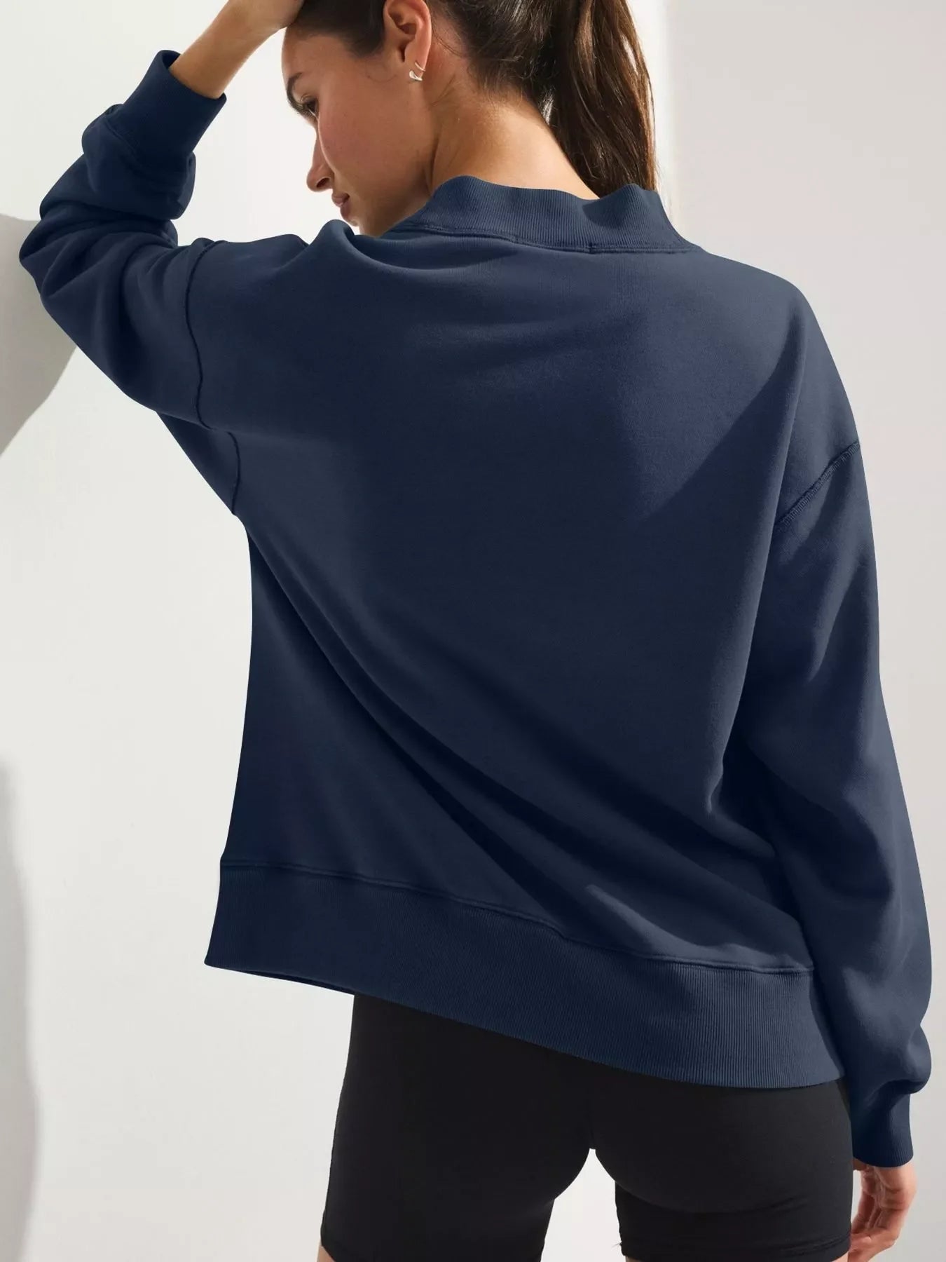 Mock Neck Oversized Sweatshirt
