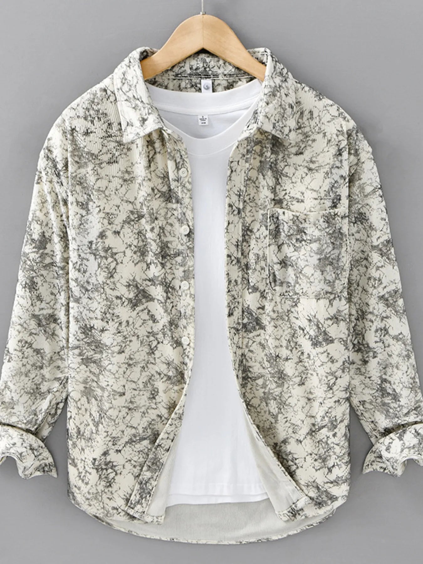 Men's Plus Size Button Up Long Sleeve Shirt