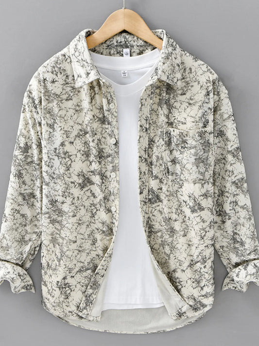 Men's Plus Size Button Up Long Sleeve Shirt