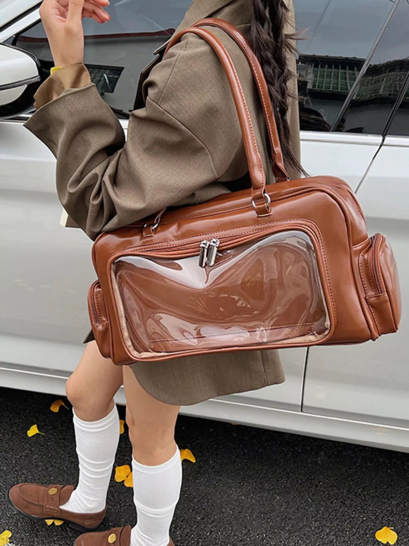Vintage Style PU Leather Handbag