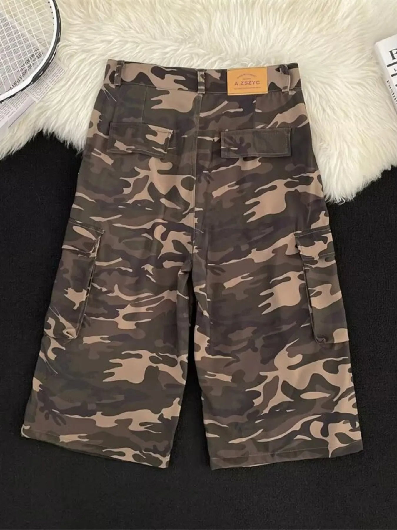 Men's Camouflage Cargo Shorts with Multiple Pockets