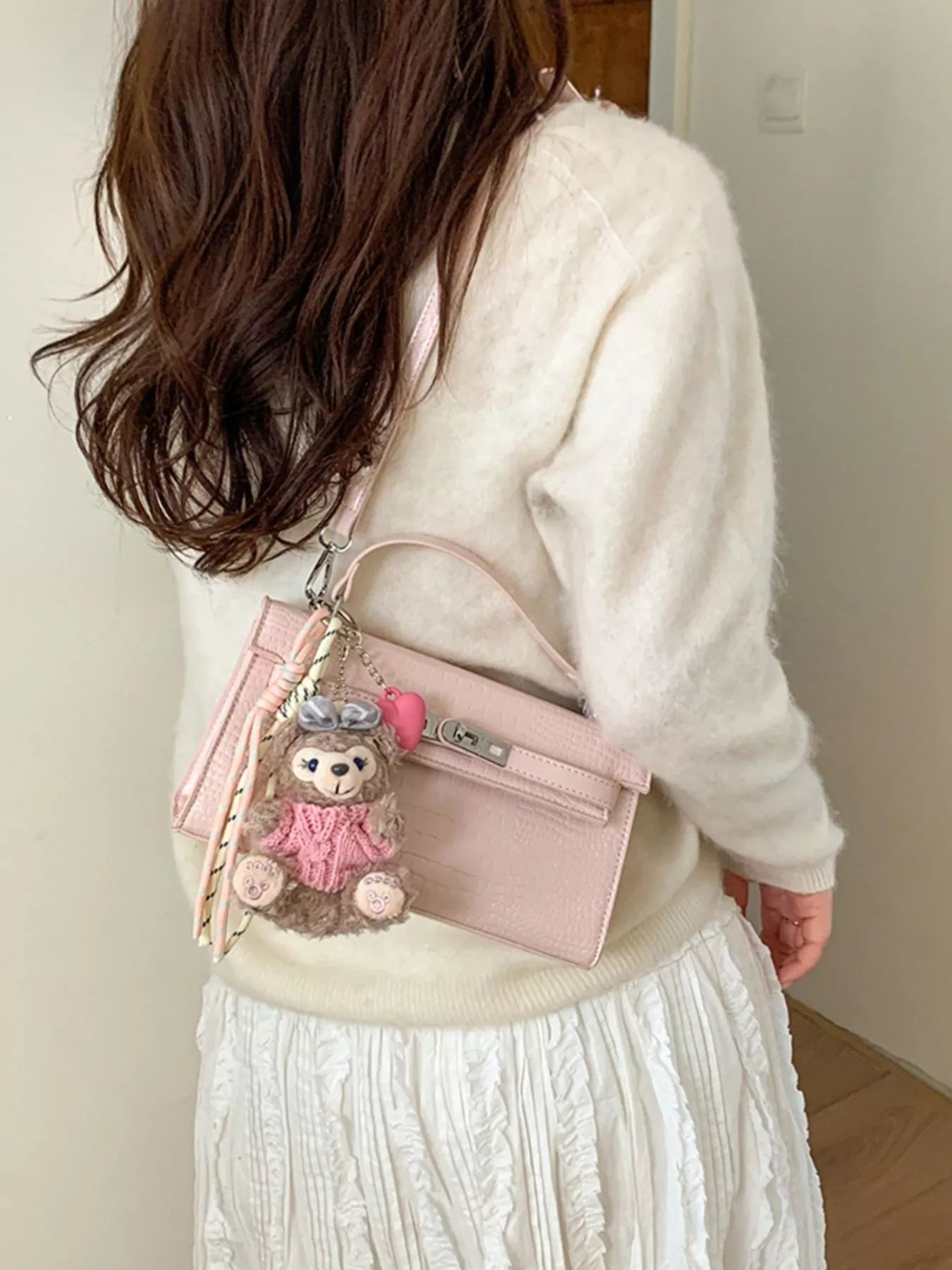 Croc-Embossed Leather Crossbody Bag