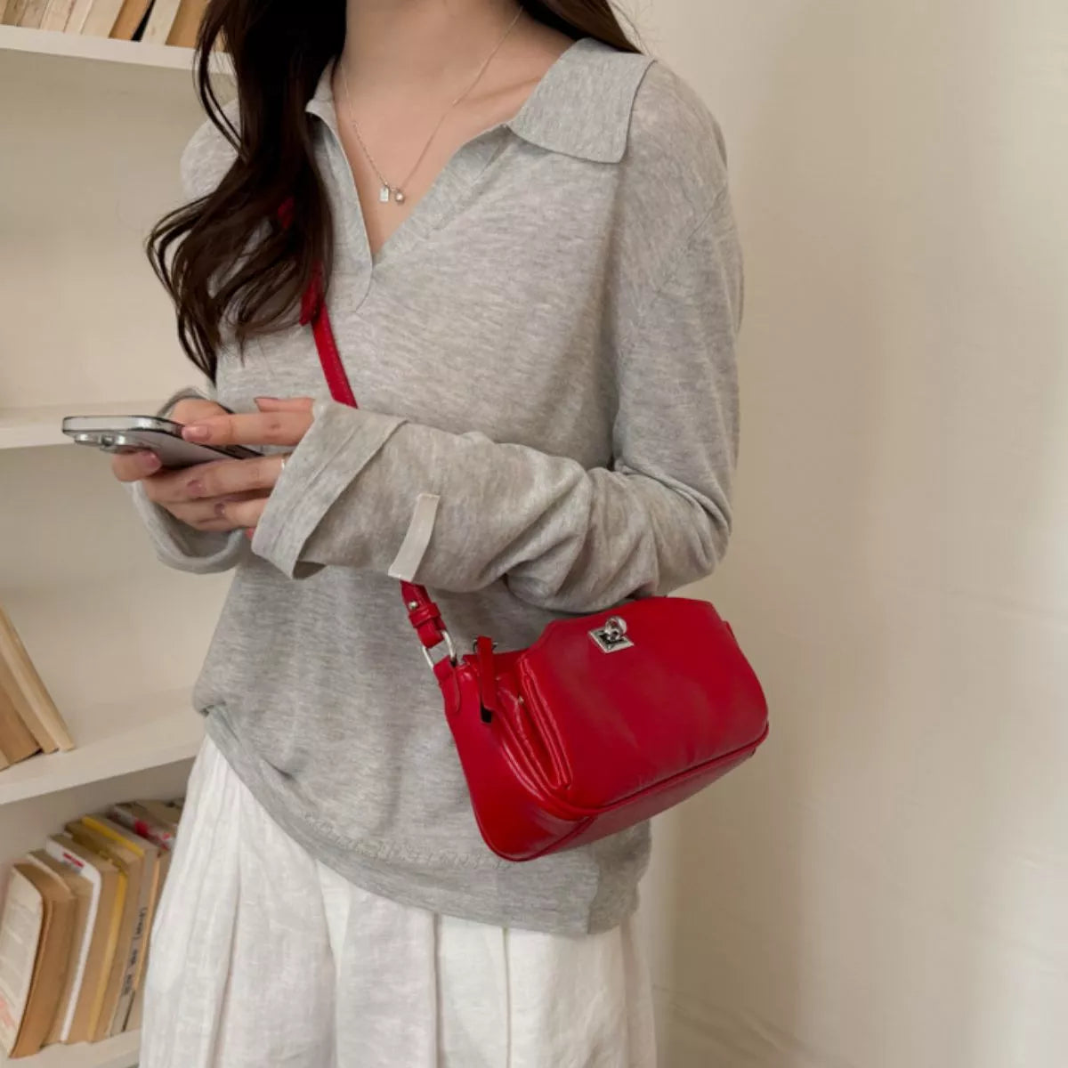 PU Leather Shoulder Bag