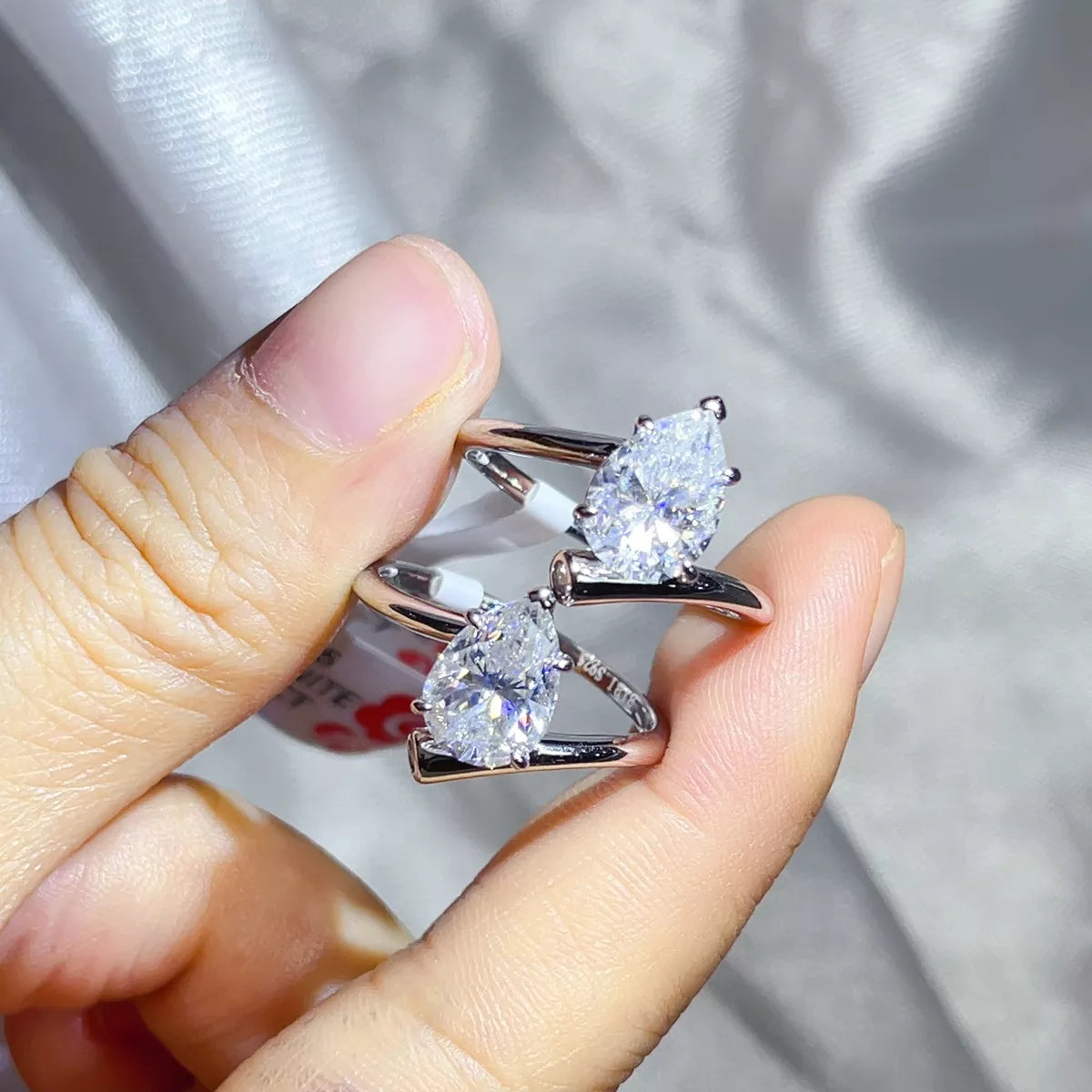 2 Carat 925 Sterling Silver Moissanite Ring