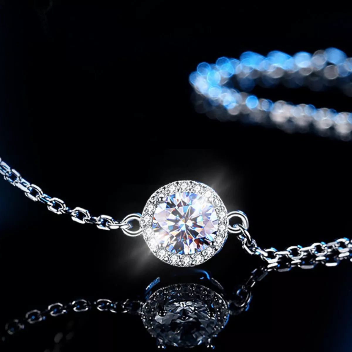 1 Carat 925 Sterling Silver Moissanite Bracelet