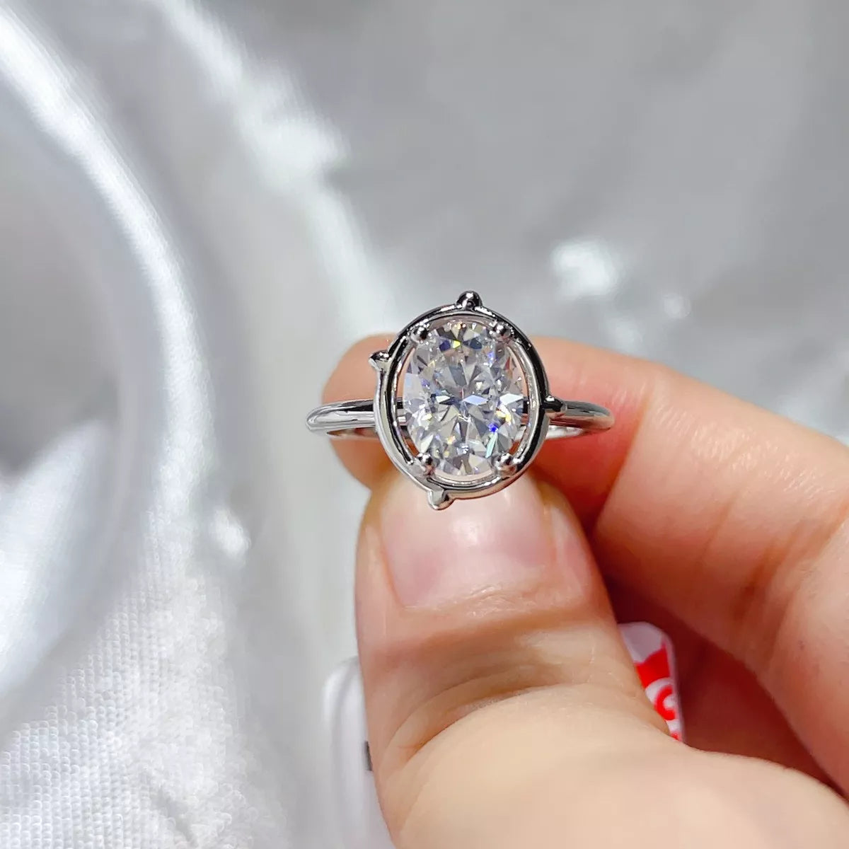 2 Carat 925 Sterling Silver Moissanite Ring