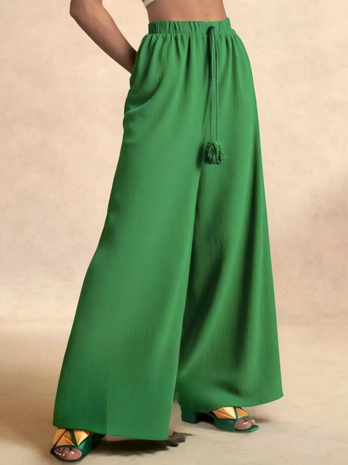 High-Waisted Wide-Leg Pants