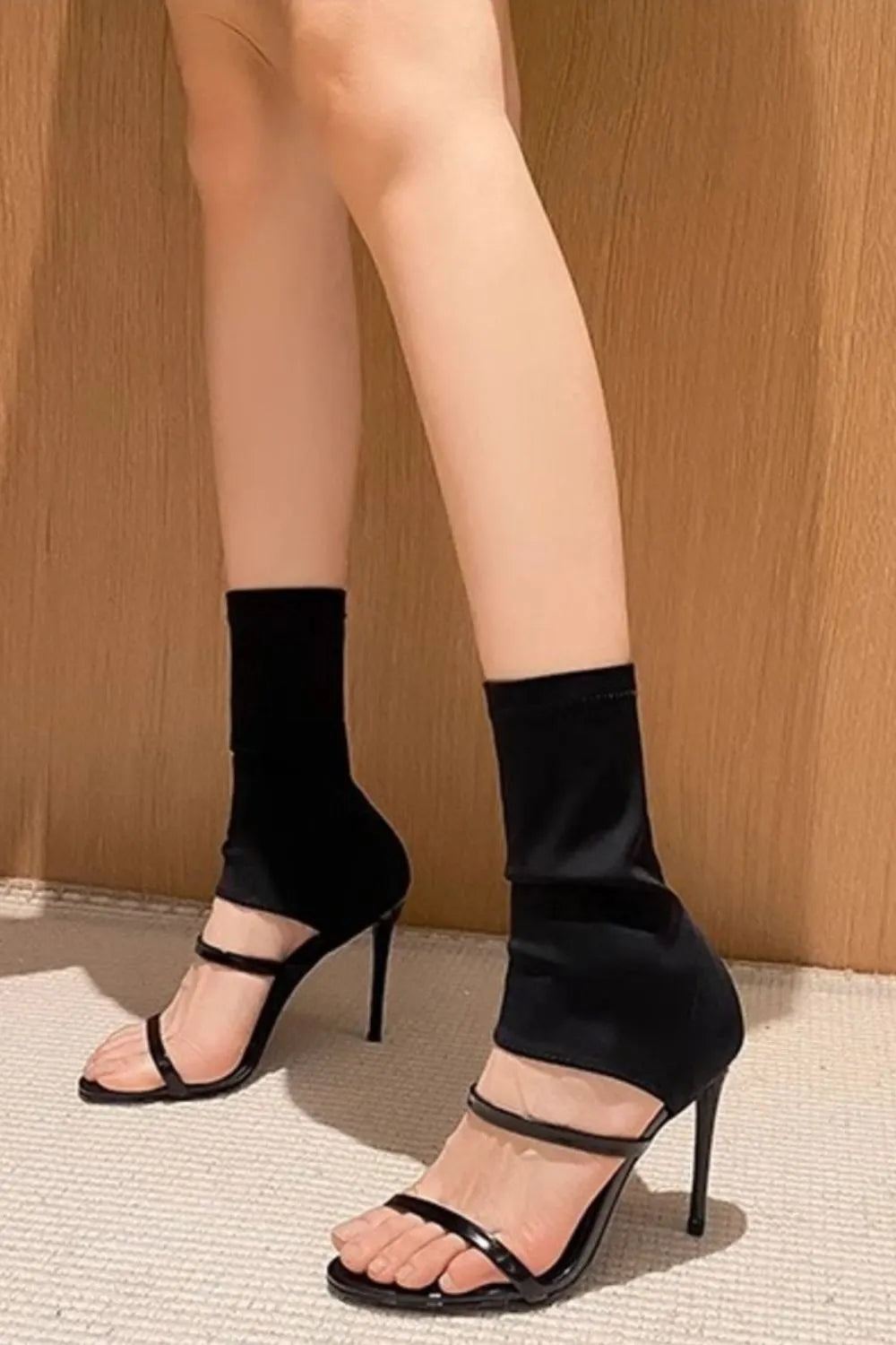Open Toe Stiletto Sandals