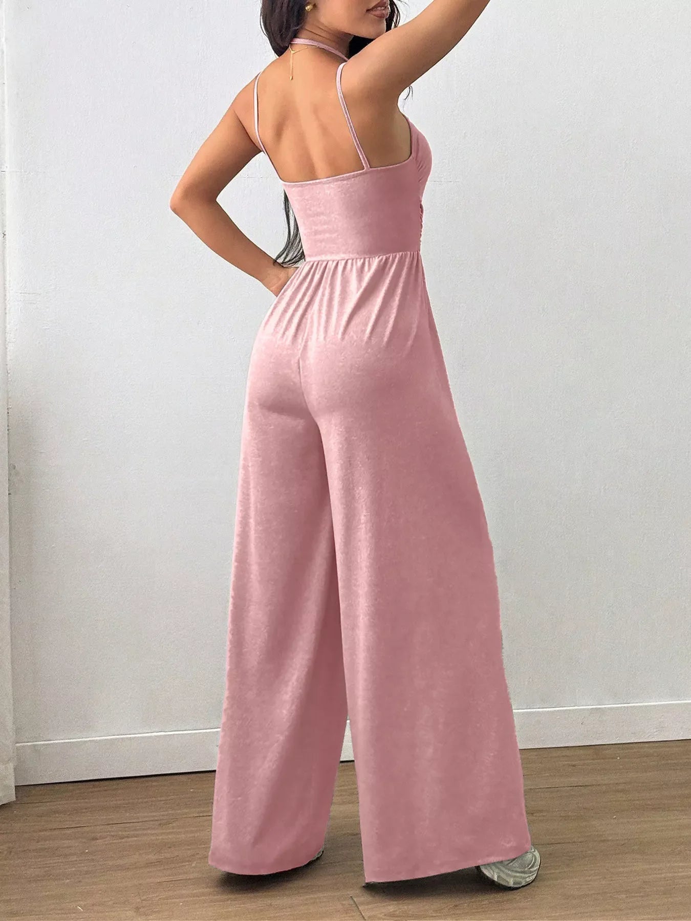 Spaghetti Strap Wide-Leg Jumpsuit
