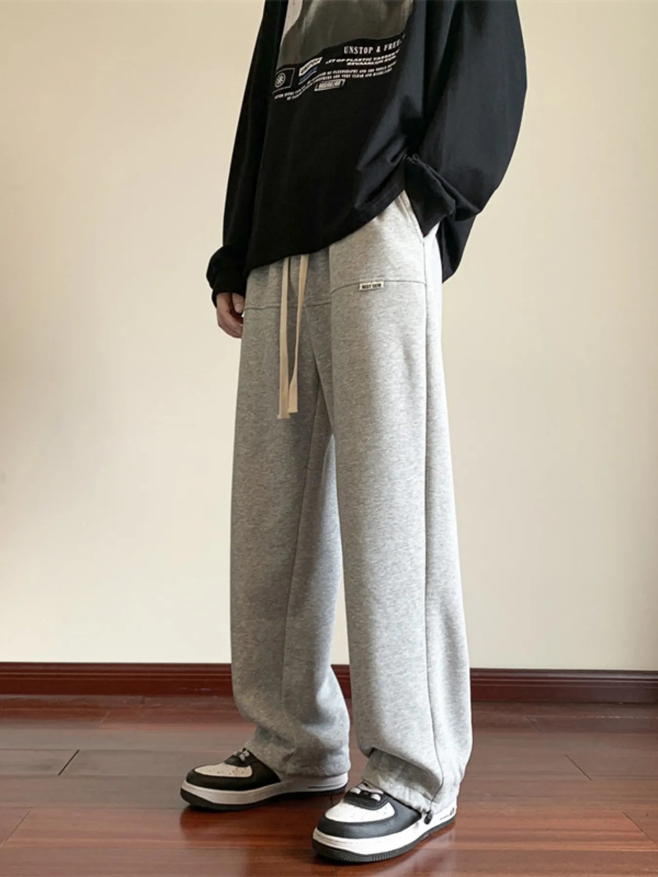 Men's Full Size Wide Leg Pants Plus Size