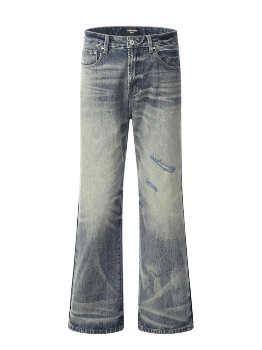 Men's Distressed Flare Jeans