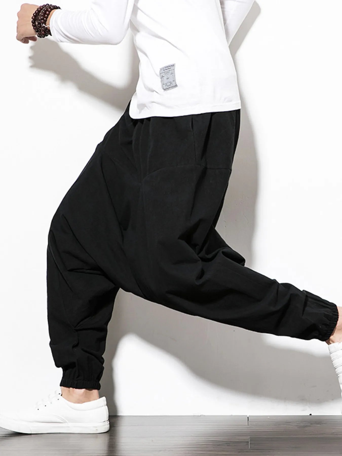 Men's Plus Size Casual Drop Crotch Jogger Pants