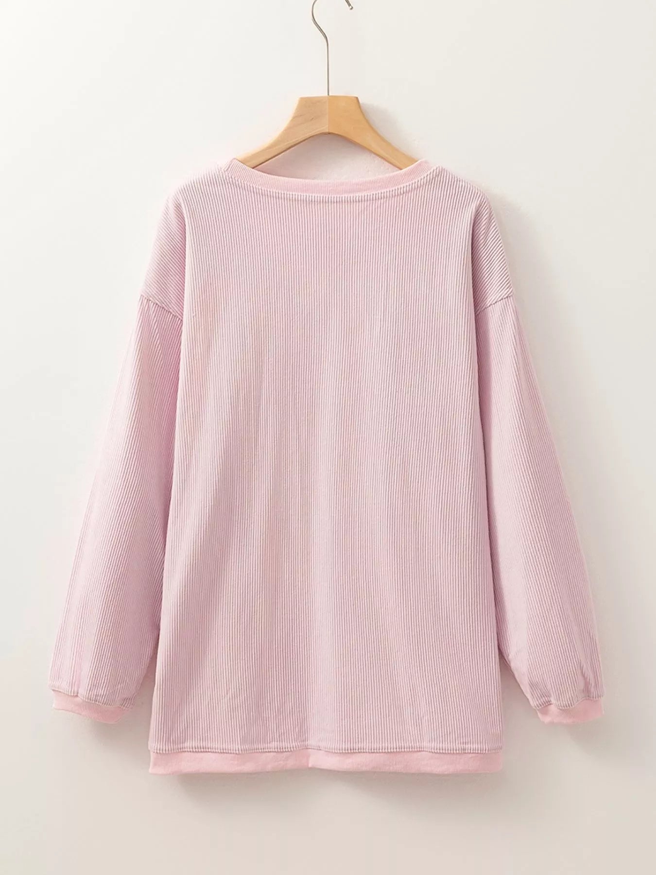 Ribbed Corduroy Oversized Sweatshirt