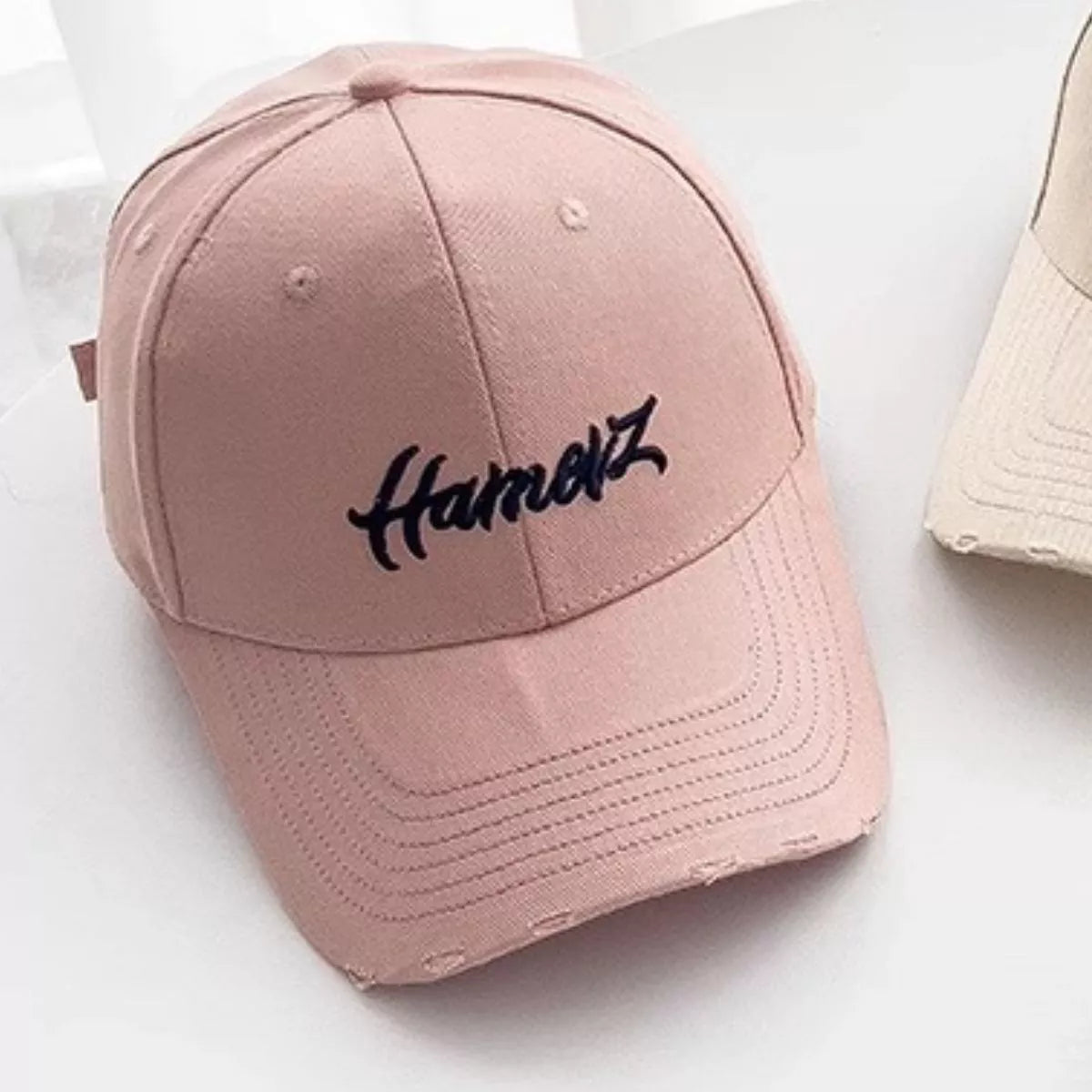Distressed Embroidered Baseball Cap