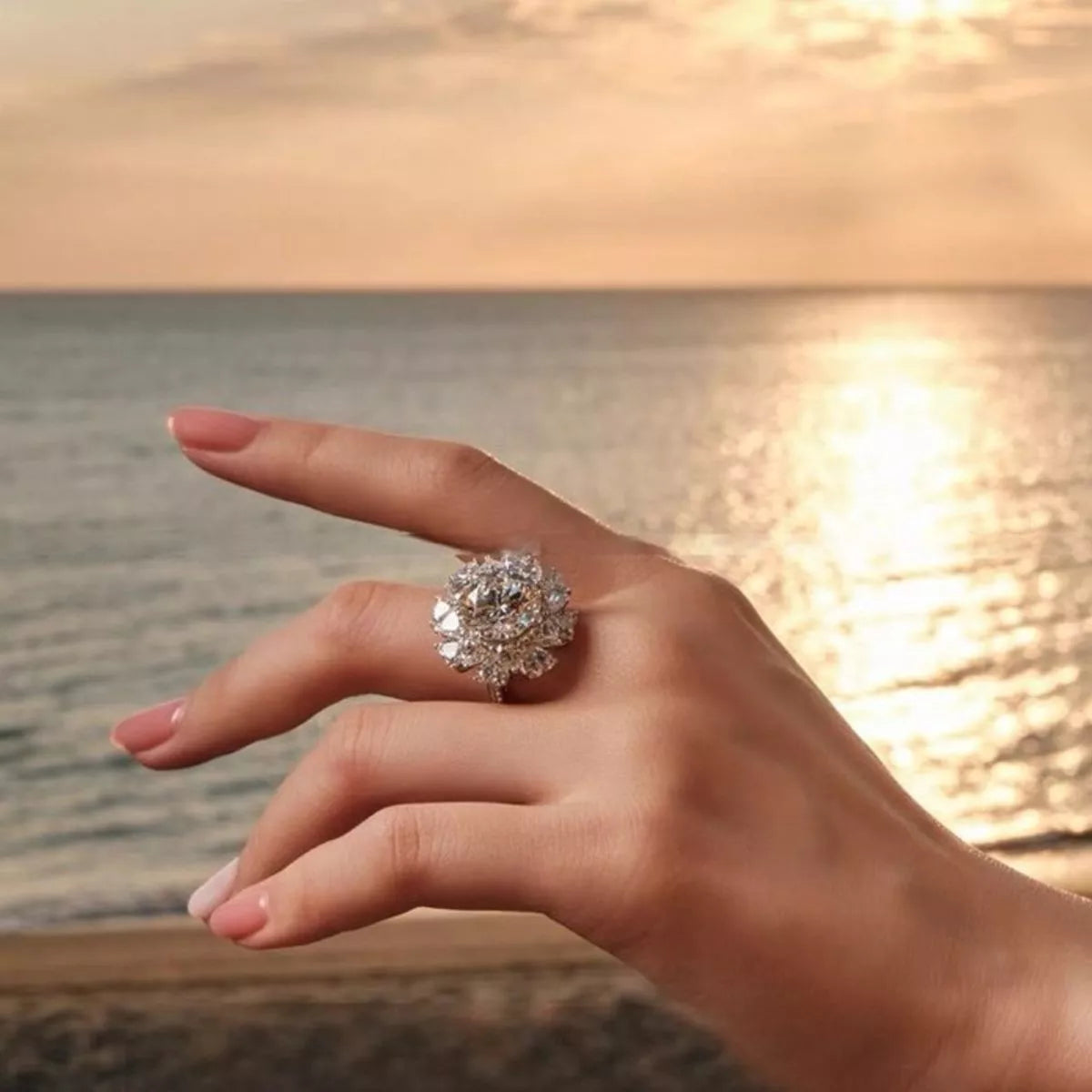 5 Carat 925 Sterling Silver Moissanite Ring