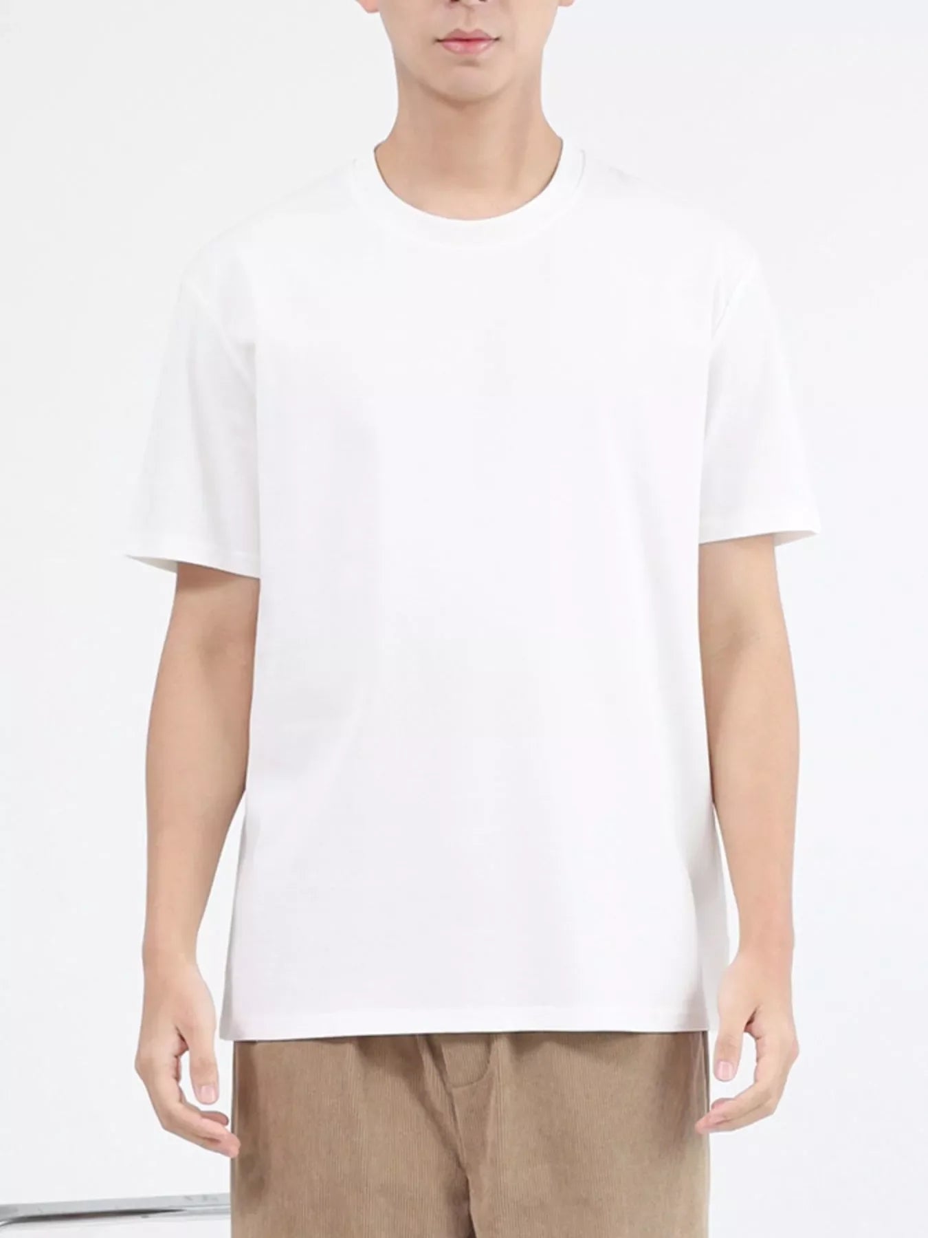 Men's Plus Size Classic Crew Neck T-Shirt