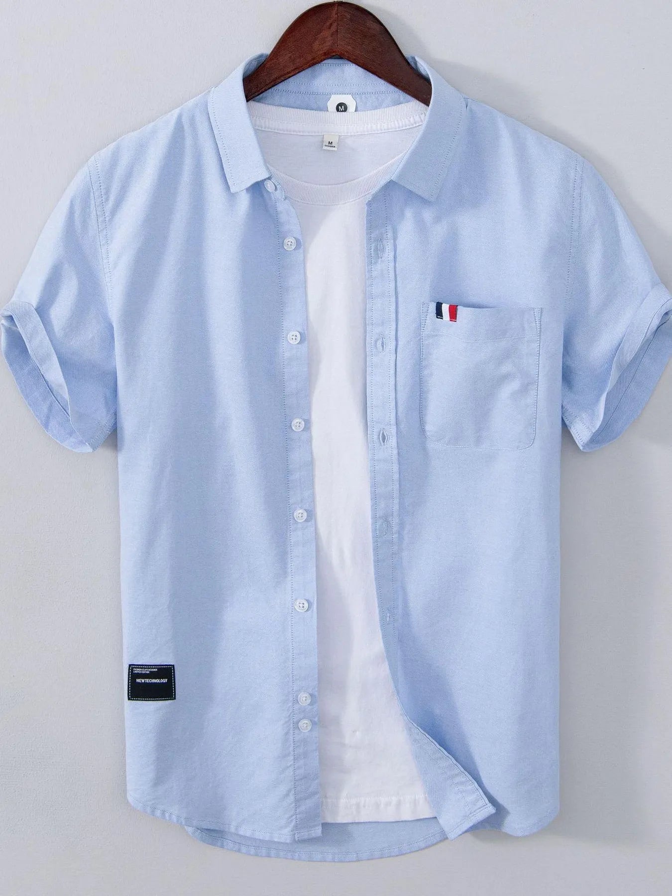 Men's Plus Size Button Up Short Sleeve Shirt